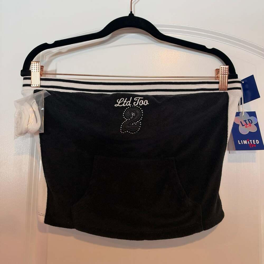 NWT Limited Too Black Terry Tube Top
